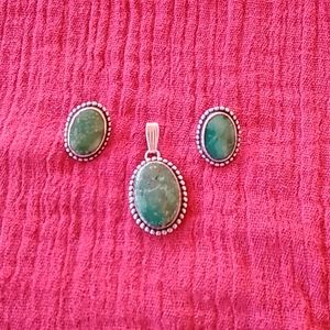 Native American crafted pendant and earrings set.